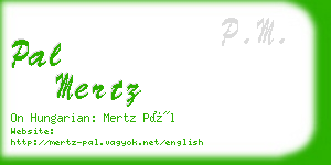 pal mertz business card